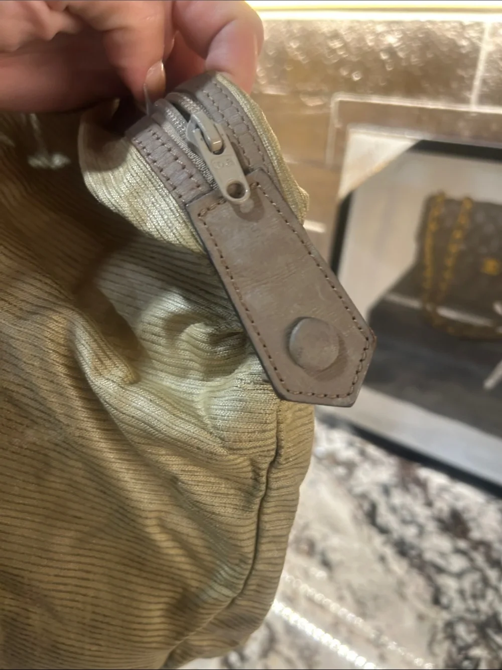 Yves Saint Laurent vtg Olive Canvas Travel Bag GUC